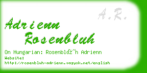 adrienn rosenbluh business card